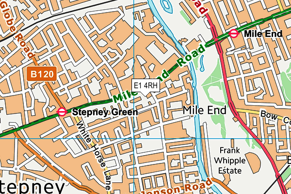 E1 4RH map - OS VectorMap District (Ordnance Survey)