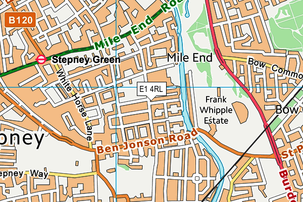 E1 4RL map - OS VectorMap District (Ordnance Survey)