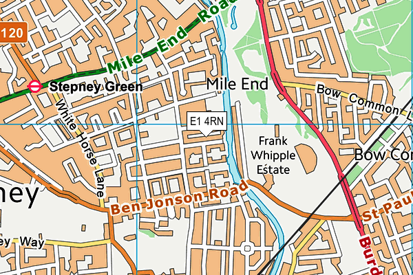 E1 4RN map - OS VectorMap District (Ordnance Survey)