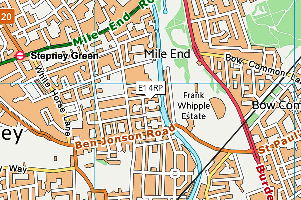 E1 4RP map - OS VectorMap District (Ordnance Survey)