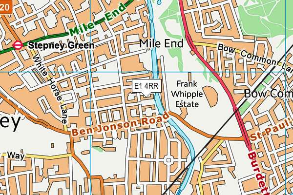 E1 4RR map - OS VectorMap District (Ordnance Survey)