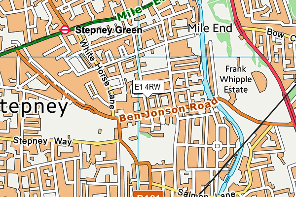 E1 4RW map - OS VectorMap District (Ordnance Survey)