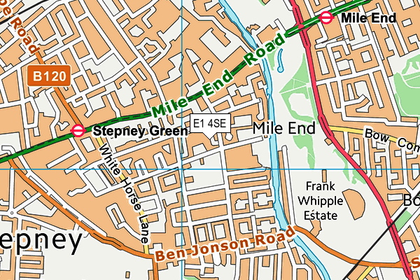 E1 4SE map - OS VectorMap District (Ordnance Survey)