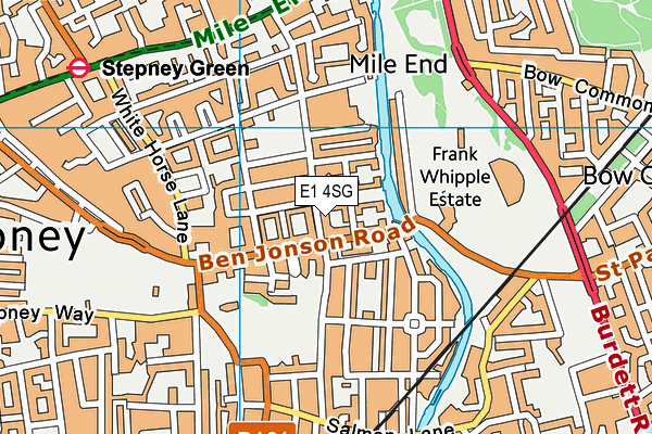 E1 4SG map - OS VectorMap District (Ordnance Survey)