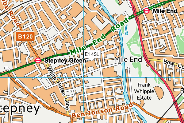 E1 4SL map - OS VectorMap District (Ordnance Survey)