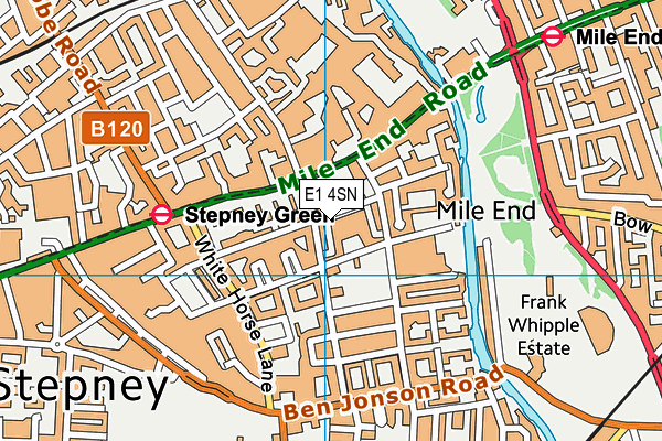 E1 4SN map - OS VectorMap District (Ordnance Survey)