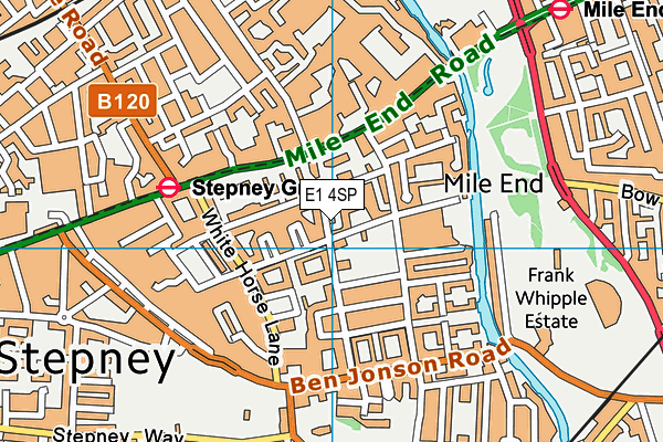 E1 4SP map - OS VectorMap District (Ordnance Survey)