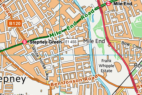 E1 4SS map - OS VectorMap District (Ordnance Survey)