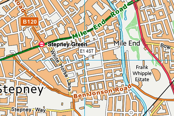 Arbour Youth Centre (Closed) map (E1 4ST) - OS VectorMap District (Ordnance Survey)