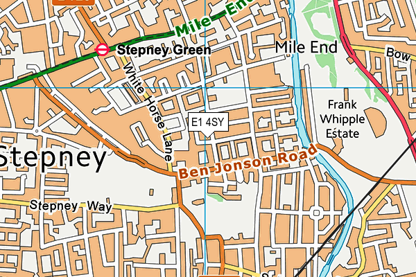 E1 4SY map - OS VectorMap District (Ordnance Survey)