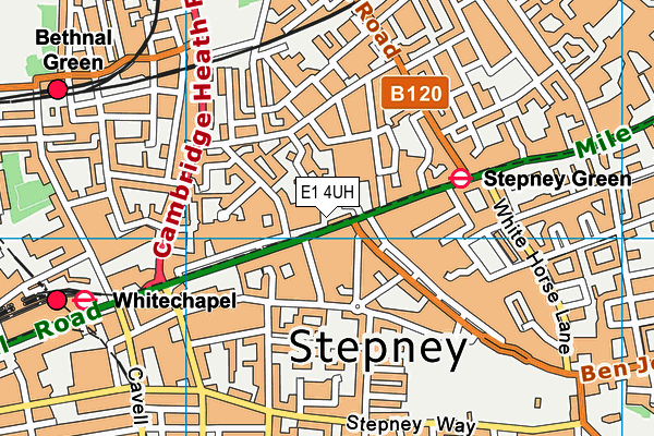 E1 4UH map - OS VectorMap District (Ordnance Survey)