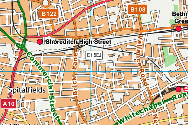 E1 5EJ map - OS VectorMap District (Ordnance Survey)