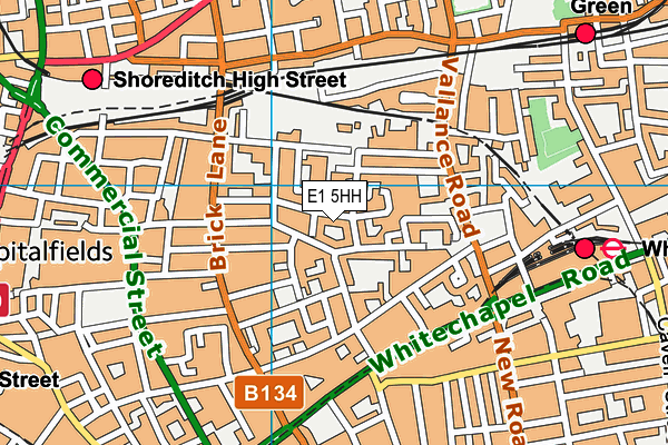 E1 5HH map - OS VectorMap District (Ordnance Survey)
