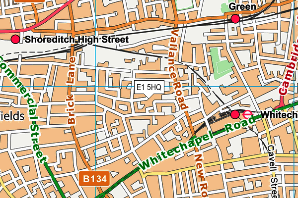 E1 5HQ map - OS VectorMap District (Ordnance Survey)
