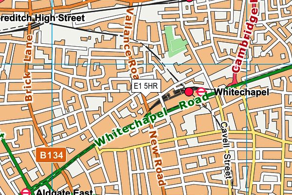 E1 5HR map - OS VectorMap District (Ordnance Survey)