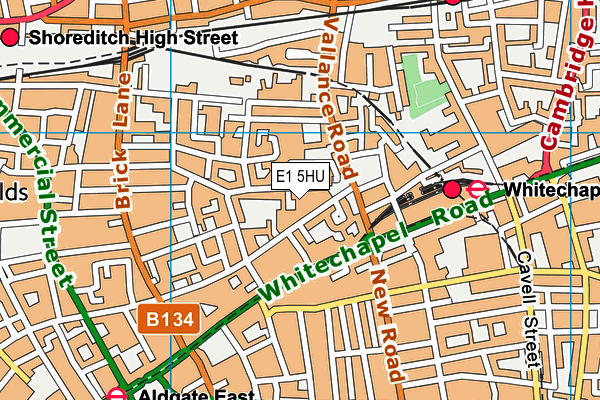 E1 5HU map - OS VectorMap District (Ordnance Survey)