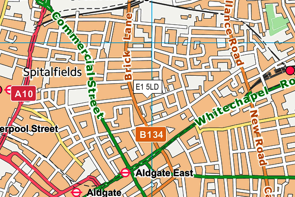 E1 5LD map - OS VectorMap District (Ordnance Survey)