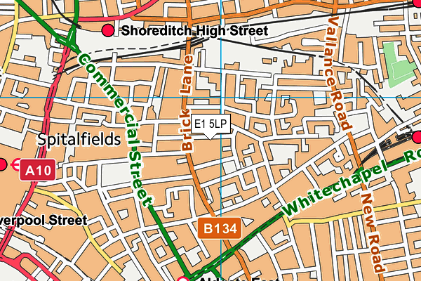 E1 5LP map - OS VectorMap District (Ordnance Survey)