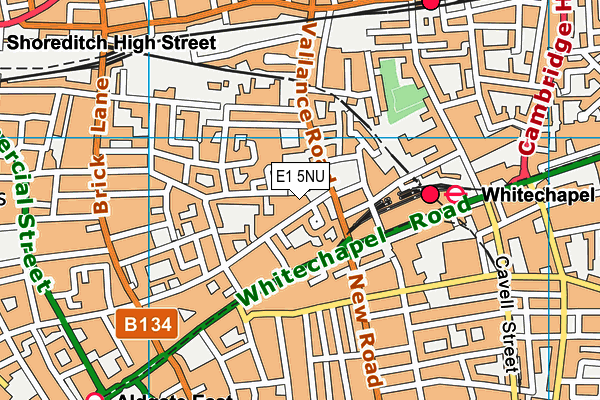 E1 5NU map - OS VectorMap District (Ordnance Survey)