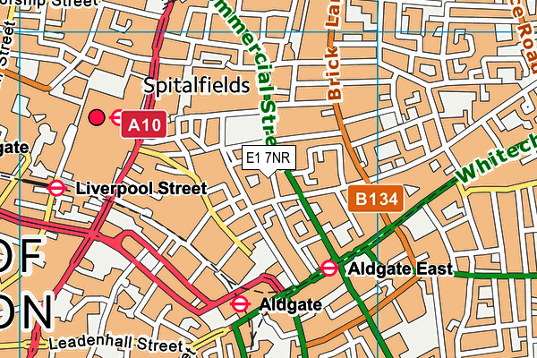 E1 7NR map - OS VectorMap District (Ordnance Survey)