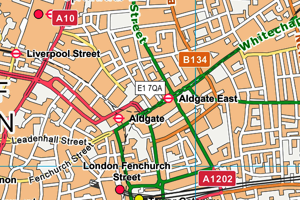London Metropolitan University (London City Campus) (Closed) map (E1 7QA) - OS VectorMap District (Ordnance Survey)