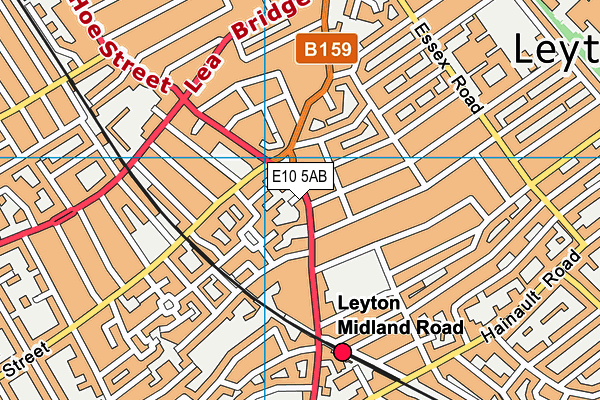 Leyton Leisure Centre map (E10 5AB) - OS VectorMap District (Ordnance Survey)