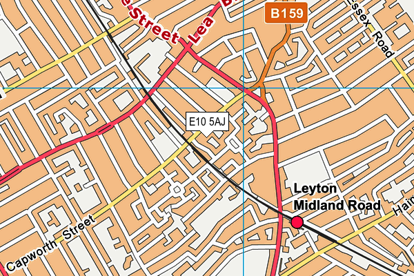 E10 5AJ map - OS VectorMap District (Ordnance Survey)
