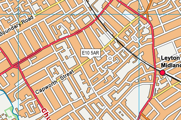 E10 5AR map - OS VectorMap District (Ordnance Survey)