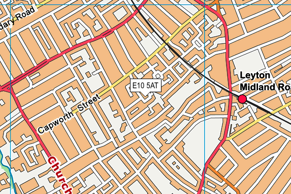 E10 5AT map - OS VectorMap District (Ordnance Survey)