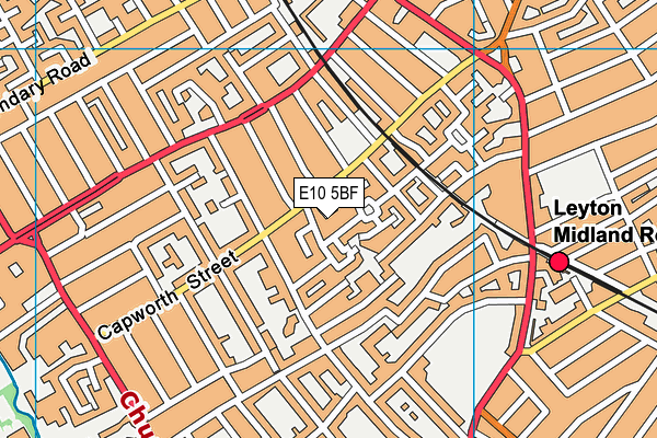 E10 5BF map - OS VectorMap District (Ordnance Survey)