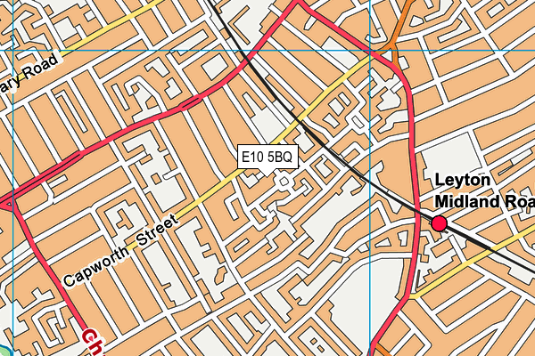 E10 5BQ map - OS VectorMap District (Ordnance Survey)