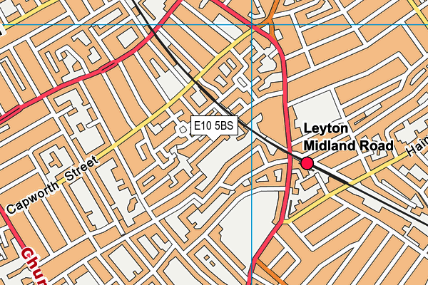 E10 5BS map - OS VectorMap District (Ordnance Survey)