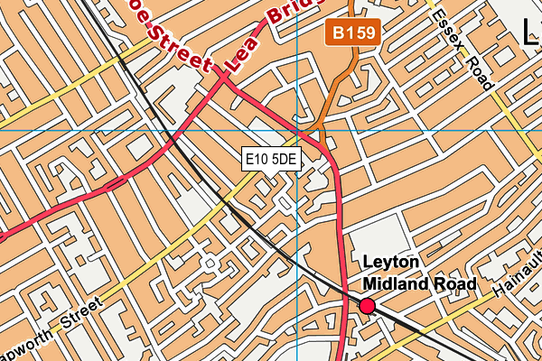 E10 5DE map - OS VectorMap District (Ordnance Survey)
