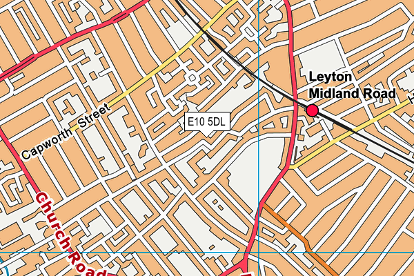 E10 5DL map - OS VectorMap District (Ordnance Survey)