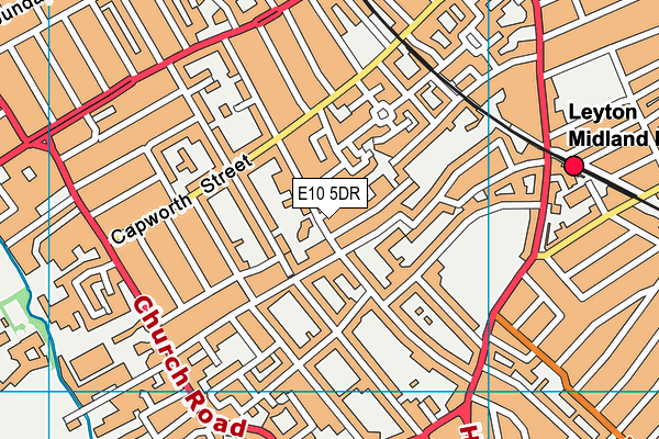 E10 5DR map - OS VectorMap District (Ordnance Survey)