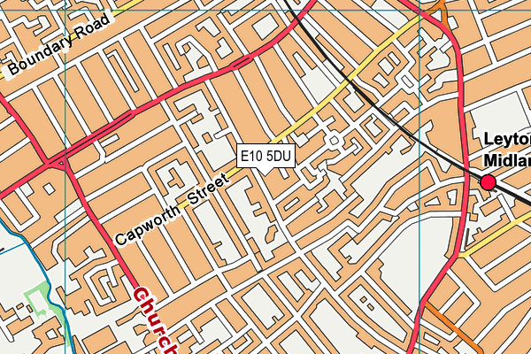 E10 5DU map - OS VectorMap District (Ordnance Survey)