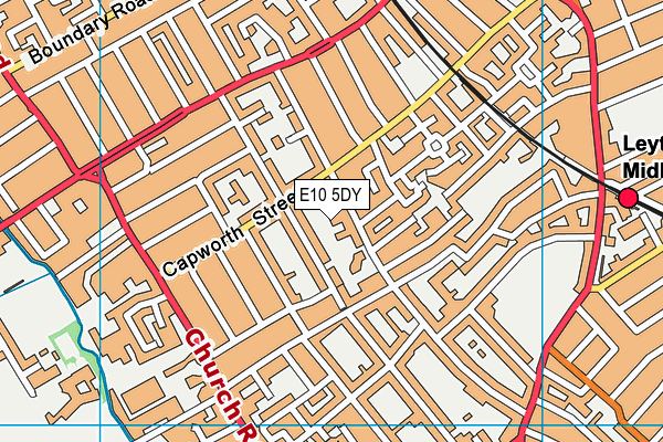 E10 5DY map - OS VectorMap District (Ordnance Survey)