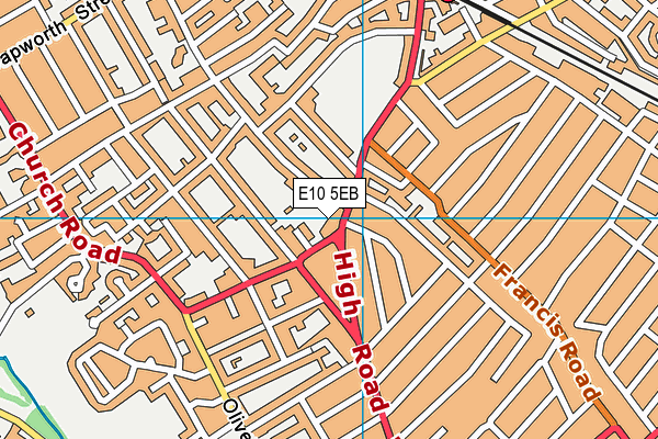 E10 5EB map - OS VectorMap District (Ordnance Survey)