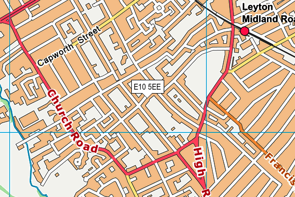 E10 5EE map - OS VectorMap District (Ordnance Survey)