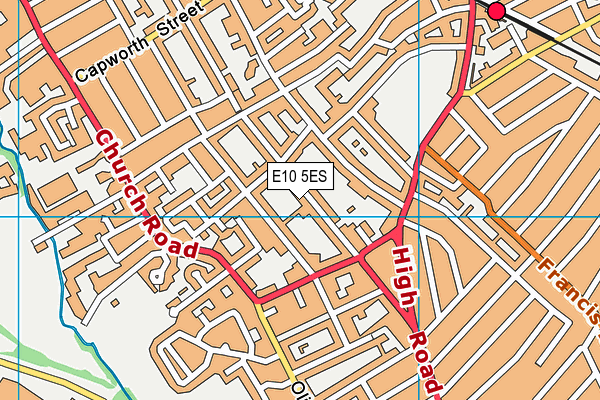E10 5ES map - OS VectorMap District (Ordnance Survey)