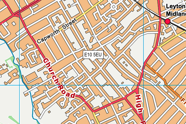 E10 5EU map - OS VectorMap District (Ordnance Survey)