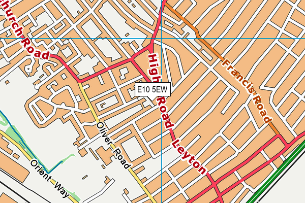 E10 5EW map - OS VectorMap District (Ordnance Survey)