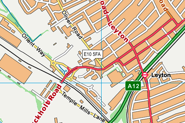E10 5FA map - OS VectorMap District (Ordnance Survey)