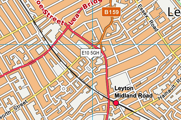 E10 5GH map - OS VectorMap District (Ordnance Survey)