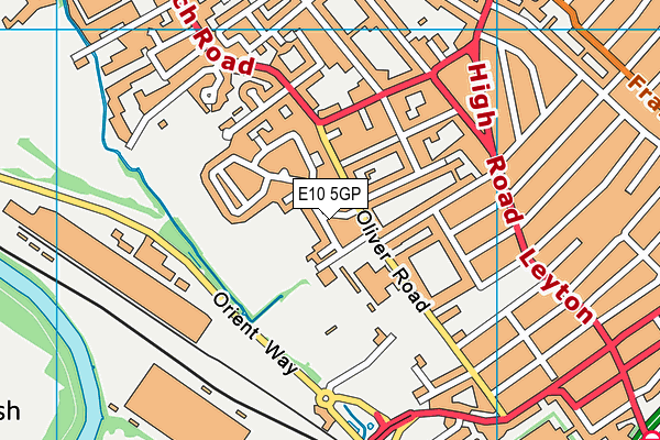 E10 5GP map - OS VectorMap District (Ordnance Survey)