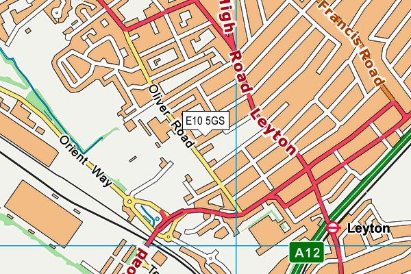 E10 5GS map - OS VectorMap District (Ordnance Survey)