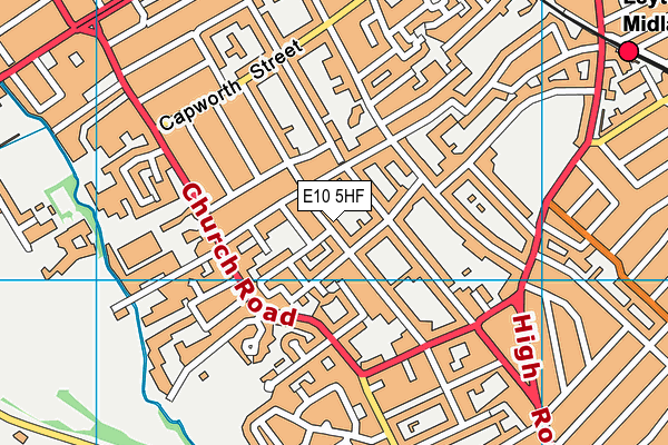 E10 5HF map - OS VectorMap District (Ordnance Survey)