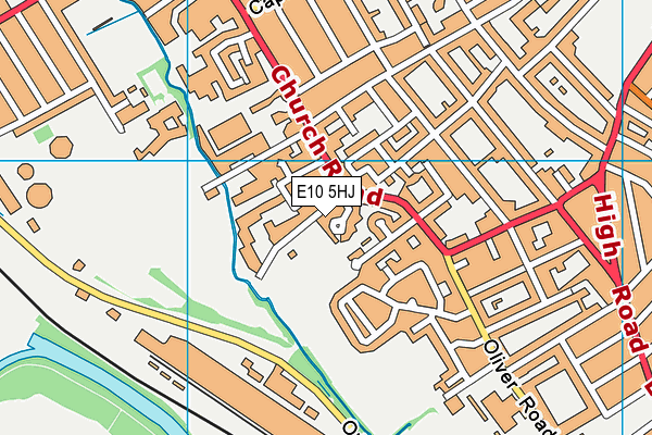 E10 5HJ map - OS VectorMap District (Ordnance Survey)