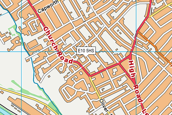 E10 5HS map - OS VectorMap District (Ordnance Survey)