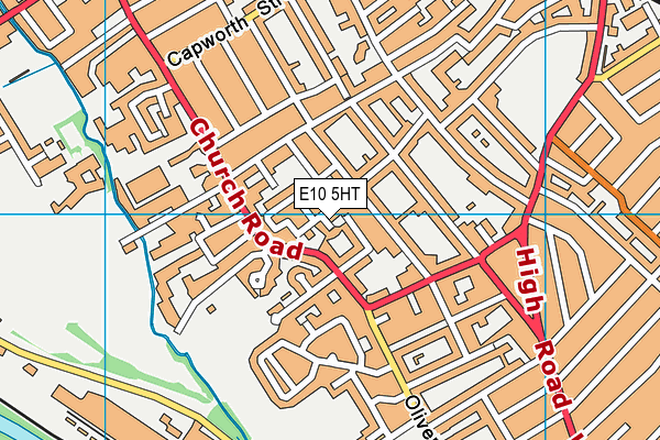 E10 5HT map - OS VectorMap District (Ordnance Survey)